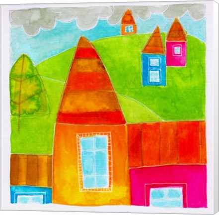 Framed Village 3 Print