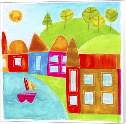Framed Village 4 Print