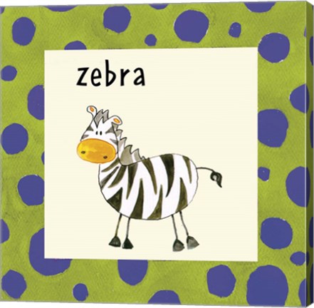 Framed Zebra with Border Print