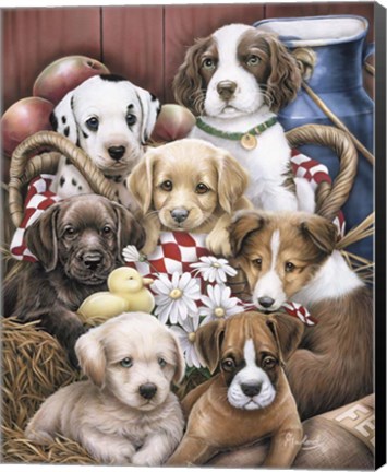 Framed Puppy Pals Print