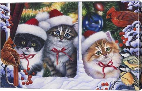 Framed Cats In Window Print