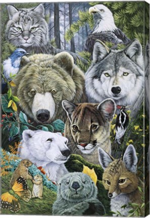 Framed North America&#39;s Endangered Print
