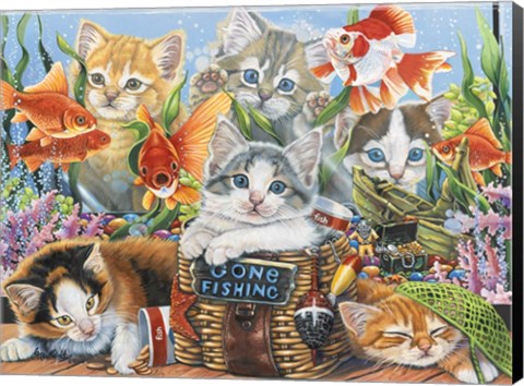 Framed Gone Fishing Print