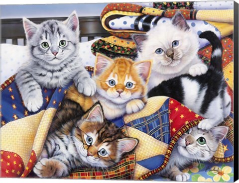 Framed Cozy Kittens Print