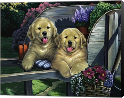 Framed Wagging Along For The Ride Print