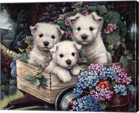 Framed Lovable Westies Print