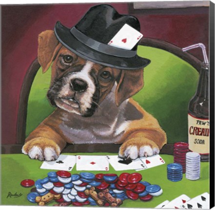 Framed Poker Dogs 2 Print
