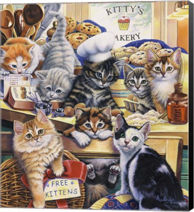 Framed Kitty Bakery Print