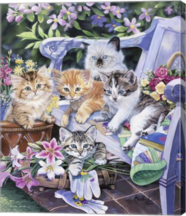 Framed Purfect Gardening Buddies Print