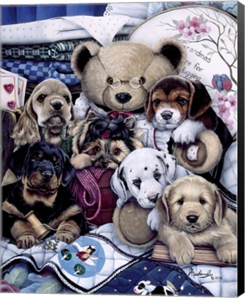 Framed Puppy Party Print
