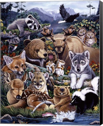 Framed Forest Friends Print