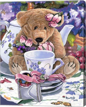 Framed Tea Party Bear 1 Print