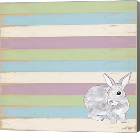 Framed Rabbit Grey Print