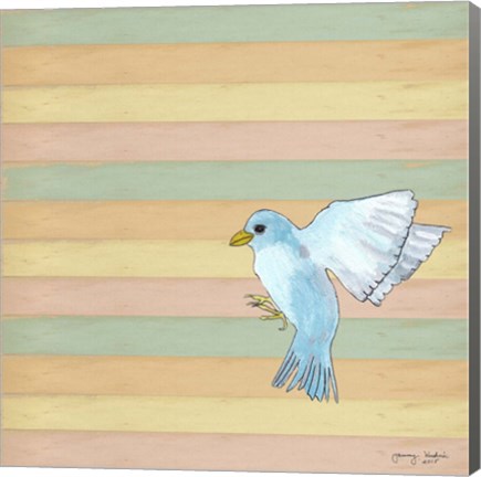 Framed Flying Blue Bird Print