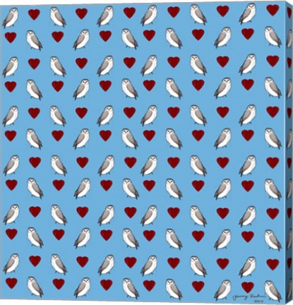 Framed Owl Pattern Print