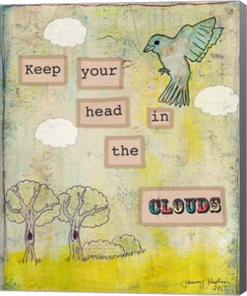Framed Keep Your Head In The Clouds Print