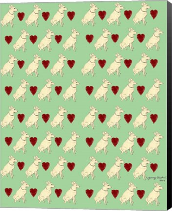 Framed Dog Pattern 2 Print