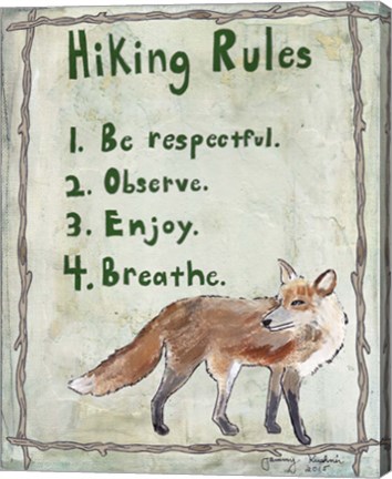 Framed Hiking Rules Print