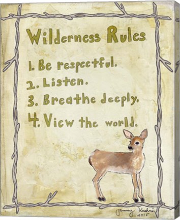 Framed Wilderness Rules Print