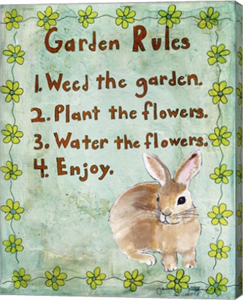 Framed Garden Rules Print