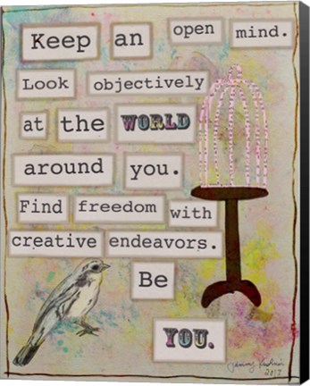 Framed Keep an Open Mind Print