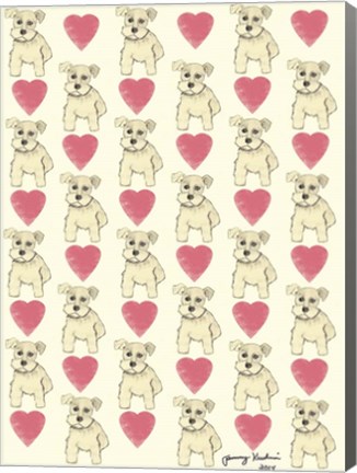 Framed Dog Pattern Print