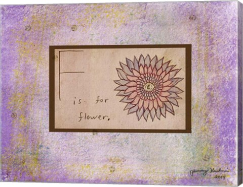 Framed F is For Flower Print