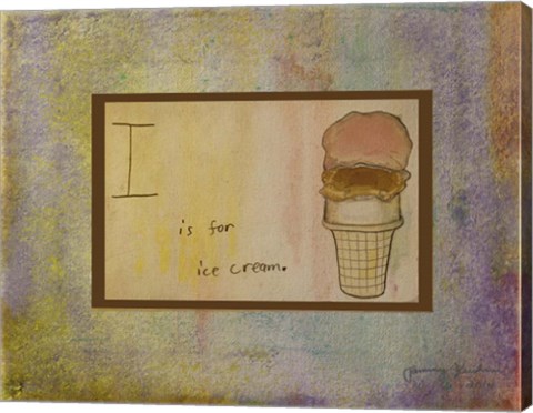 Framed I is For Ice Cream Print