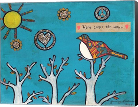 Framed Here Comes The Sun Print
