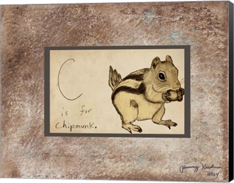 Framed C is For Chipmunk Print