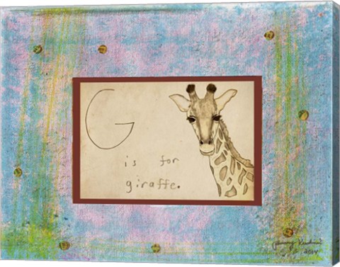 Framed G is For Giraffe Print