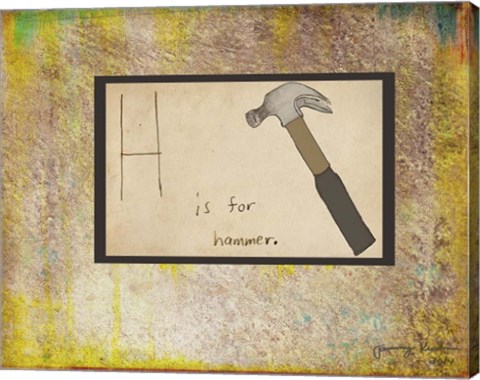 Framed H is For Hammer Print