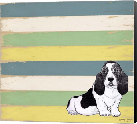 Framed Basset Hound 2 Print