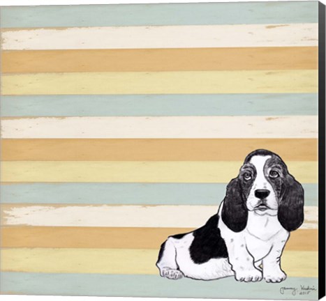 Framed Basset Hound 1 Print