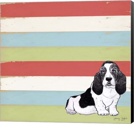 Framed Basset Hound 3 Print