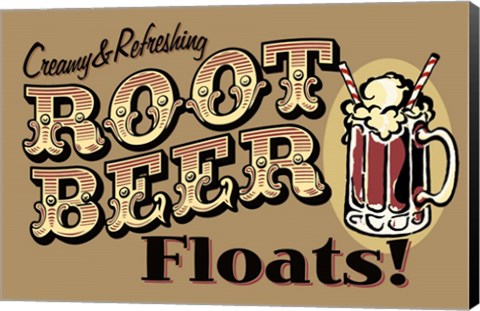 Framed Root Beer Floats Print
