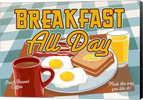 Framed Breakfast All Day Print