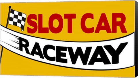 Framed Slot Car Raceway Print