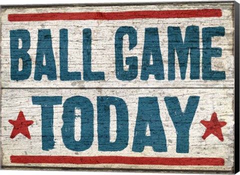 Framed Ball Game Today Print