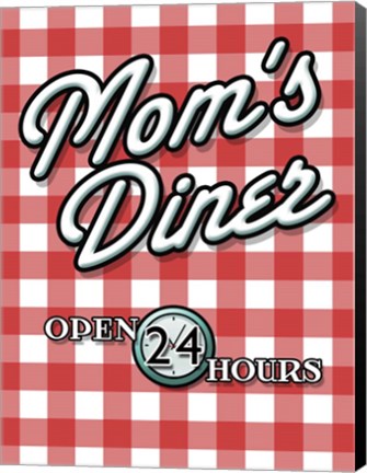 Framed Moms Diner Red Checkered Print