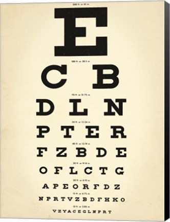 Framed Eye Chart Print