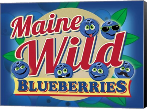 Framed Maine Wild Blueberries Print