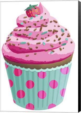 Framed Chocolate Cupcake Pink Print