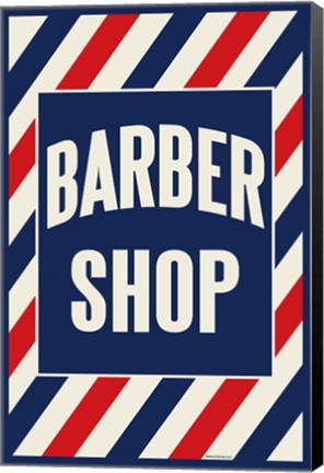 Framed Barber Shop Stripes Print