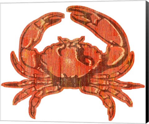 Framed Crab Wood Cut Out Print
