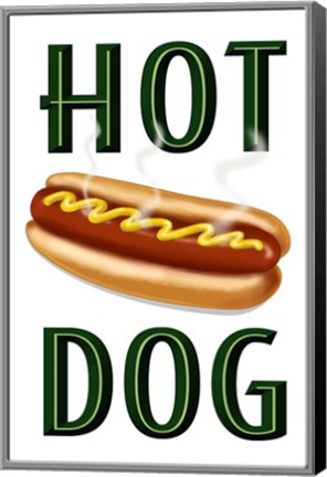 Framed Hot Dog Vertical Print