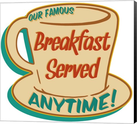 Framed Breakfast Served Print