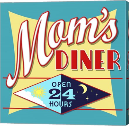 Framed Mom&#39;s Diner Print