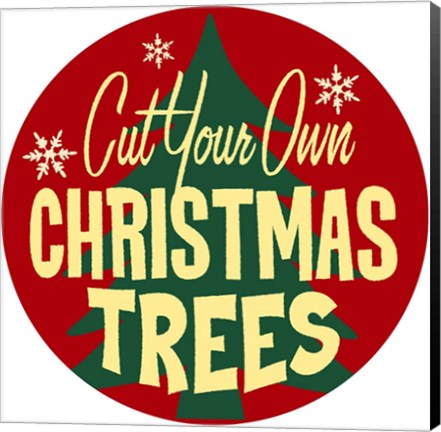 Framed Christmas Trees Print