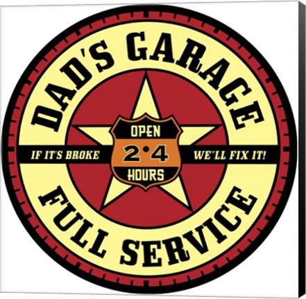Framed Dad&#39;s Garage Print